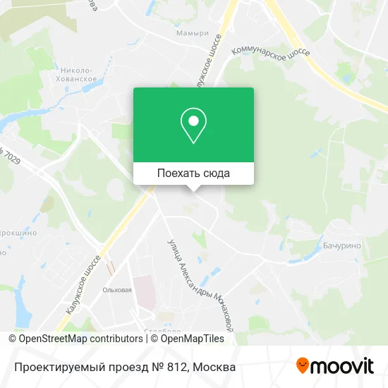 Карта Проектируемый проезд № 812