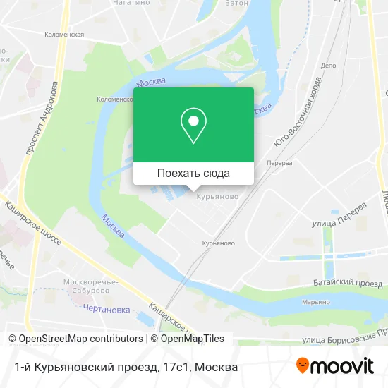 Карта 1-й Курьяновский проезд, 17с1