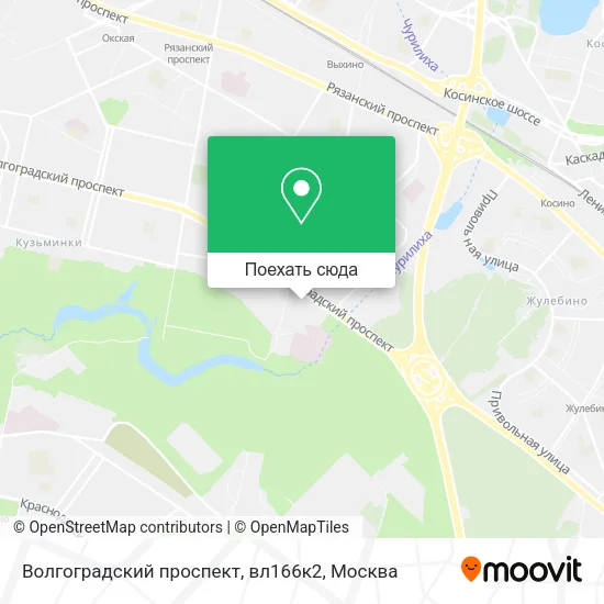 Карта Волгоградский проспект, вл166к2