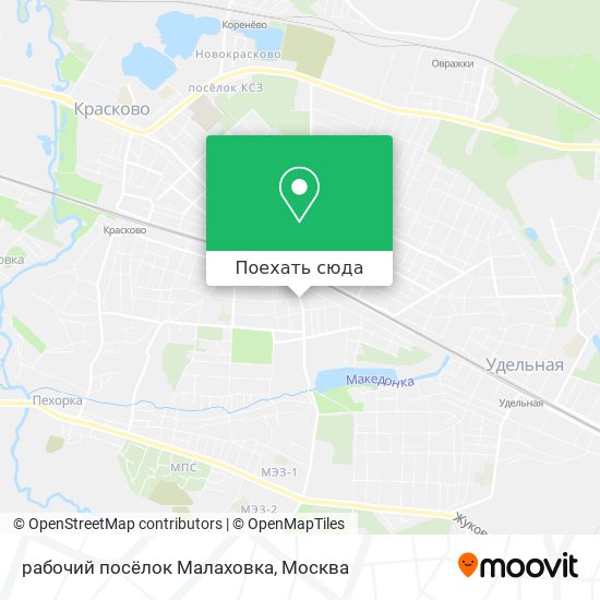 Карта рабочий посёлок Малаховка