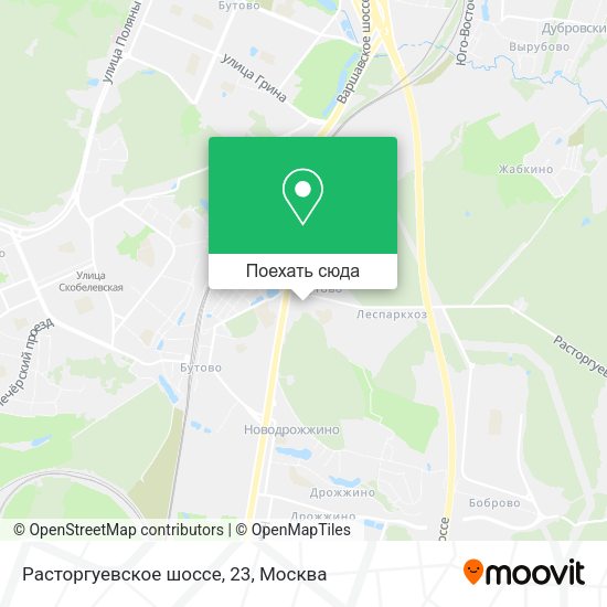 Карта Расторгуевское шоссе, 23