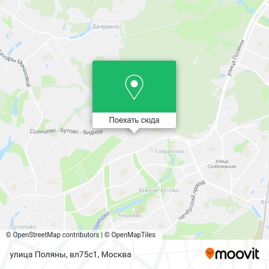 Карта улица Поляны, вл75с1
