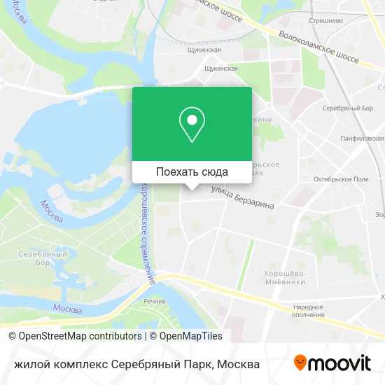 Карта жилой комплекс Серебряный Парк