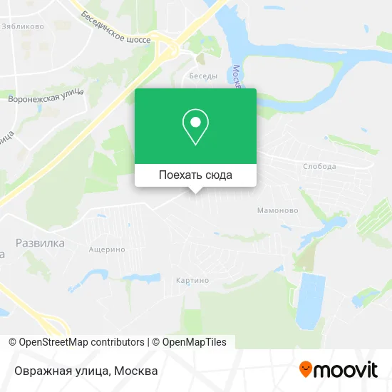 Карта Овражная улица