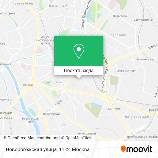 Карта Новорогожская улица, 11к2