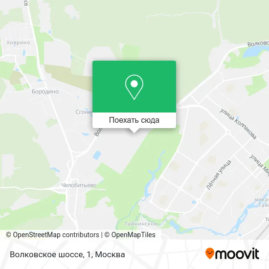 Карта Волковское шоссе, 1