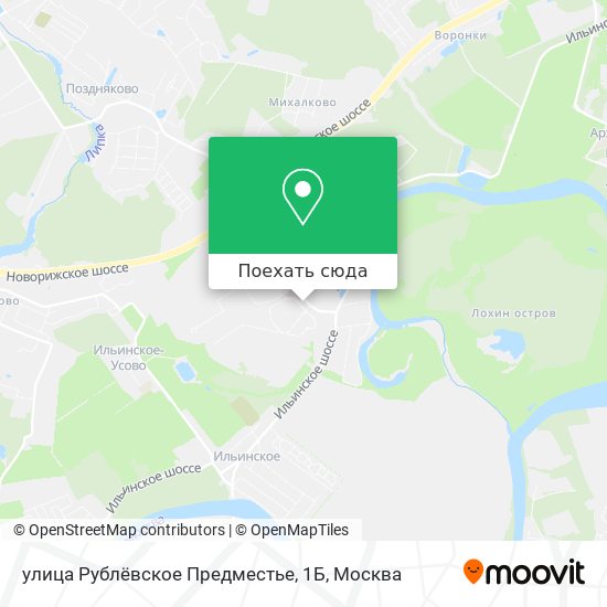 Карта улица Рублёвское Предместье, 1Б
