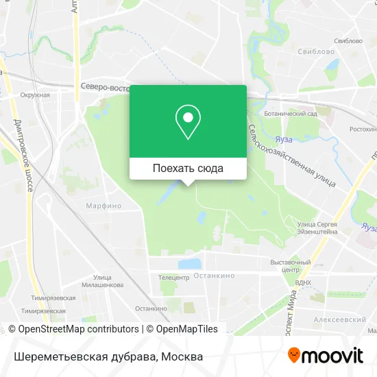 Карта Шереметьевская дубрава