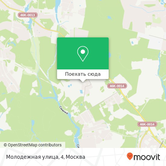 Карта Молодежная улица, 4