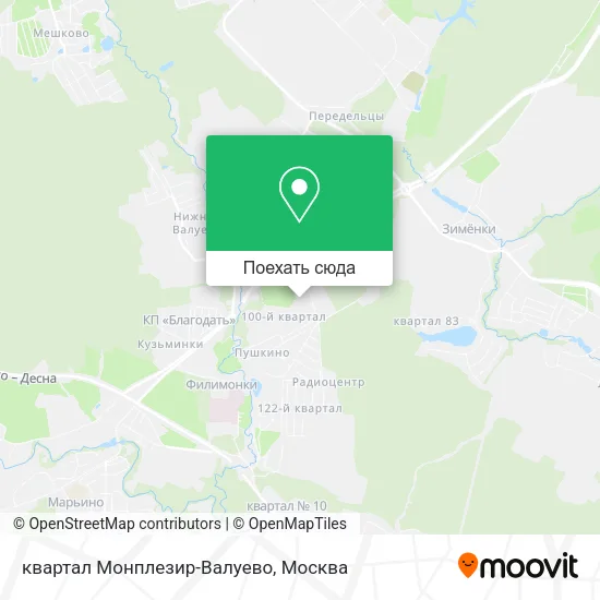 Карта квартал Монплезир-Валуево