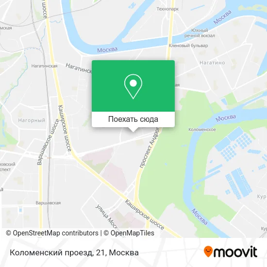 Карта Коломенский проезд, 21