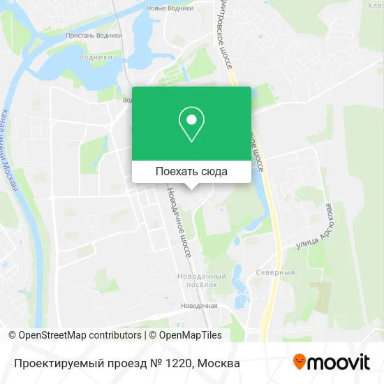 Карта Проектируемый проезд № 1220