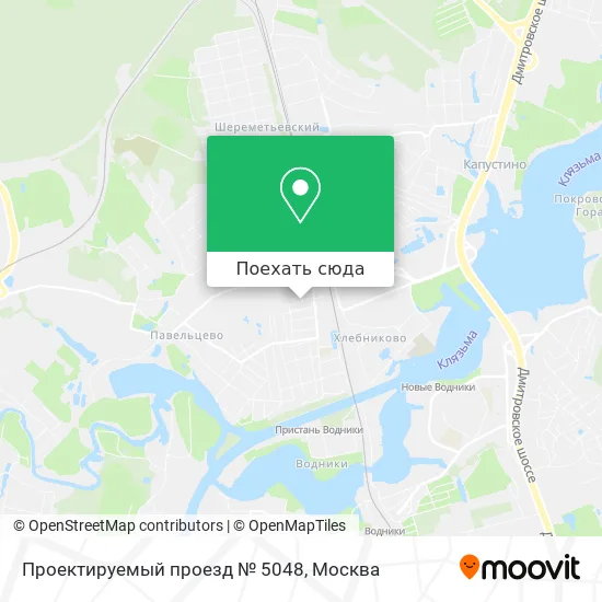 Карта Проектируемый проезд № 5048