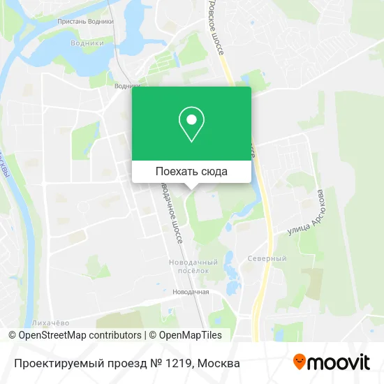Карта Проектируемый проезд № 1219