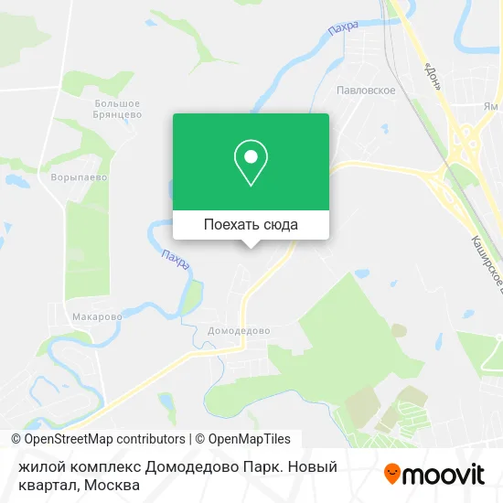 Карта жилой комплекс Домодедово Парк. Новый квартал