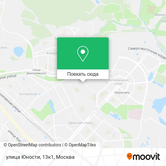 Карта улица Юности, 13к1