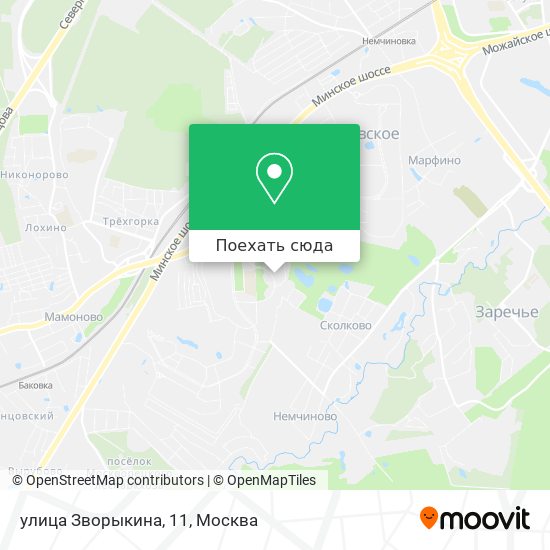 Карта улица Зворыкина, 11