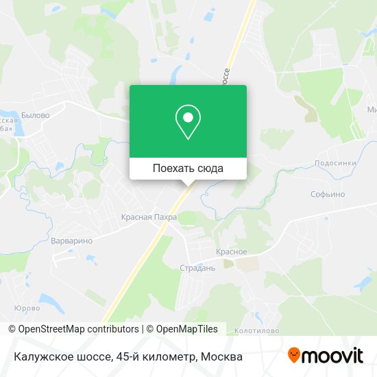 Карта Калужское шоссе, 45-й километр