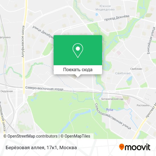 Карта Берёзовая аллея, 17к1