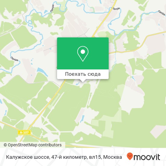 Карта Калужское шоссе, 47-й километр, вл15