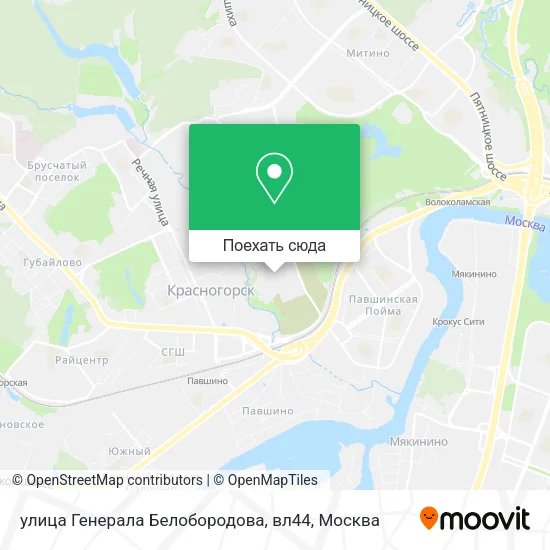 Карта улица Генерала Белобородова, вл44