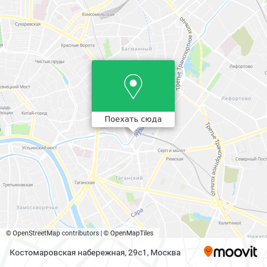 Карта Костомаровская набережная, 29с1