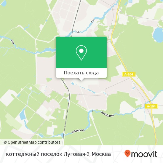 Карта коттеджный посёлок Луговая-2
