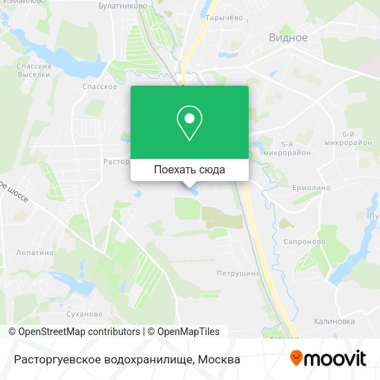 Карта Расторгуевское водохранилище