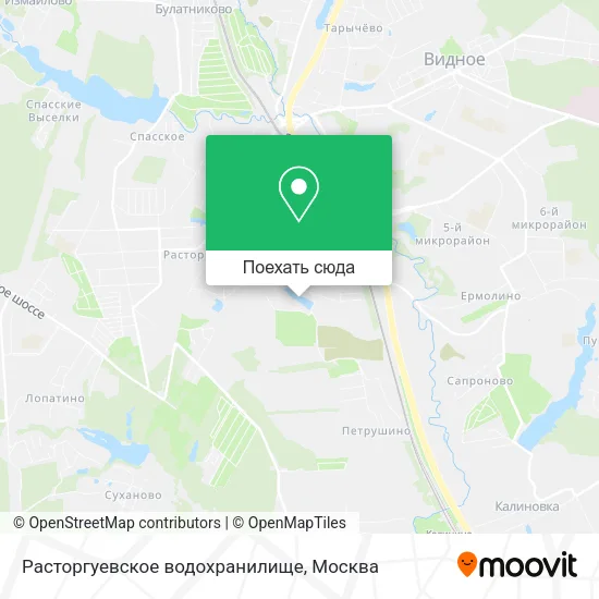 Карта Расторгуевское водохранилище