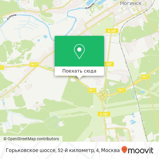 Карта Горьковское шоссе, 52-й километр, 4