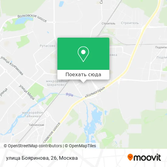 Карта улица Бояринова, 26