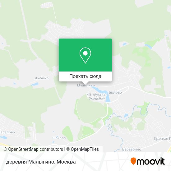 Карта деревня Малыгино