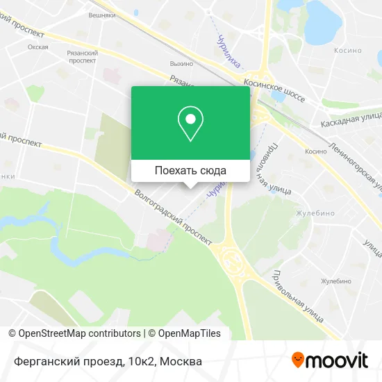 Карта Ферганский проезд, 10к2