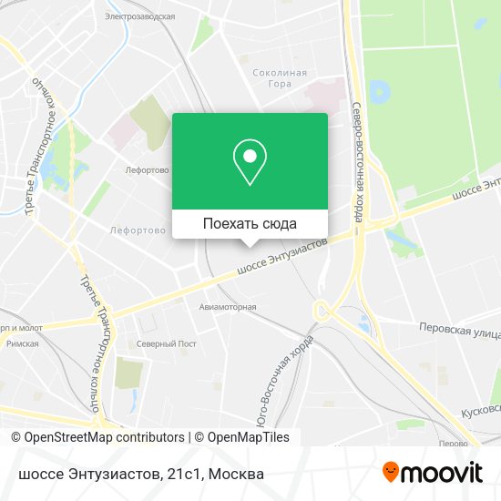 Карта шоссе Энтузиастов, 21с1