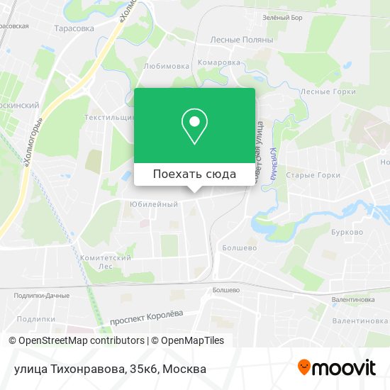 Карта улица Тихонравова, 35к6