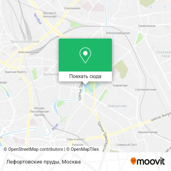 Карта Лефортовские пруды