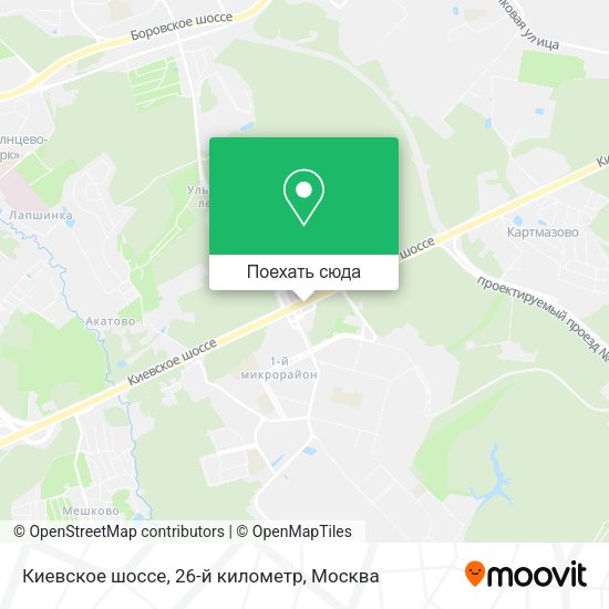 Карта Киевское шоссе, 26-й километр