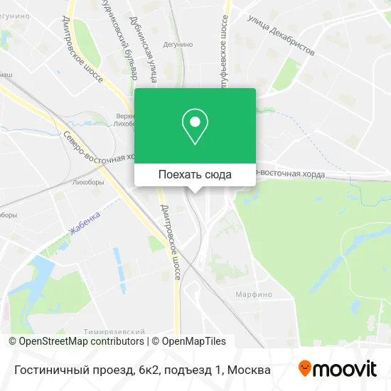 Карта Гостиничный проезд, 6к2, подъезд 1