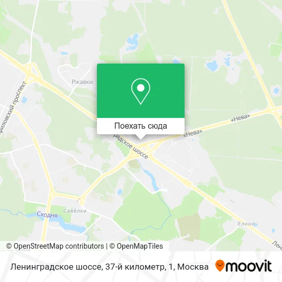 Карта Ленинградское шоссе, 37-й километр, 1