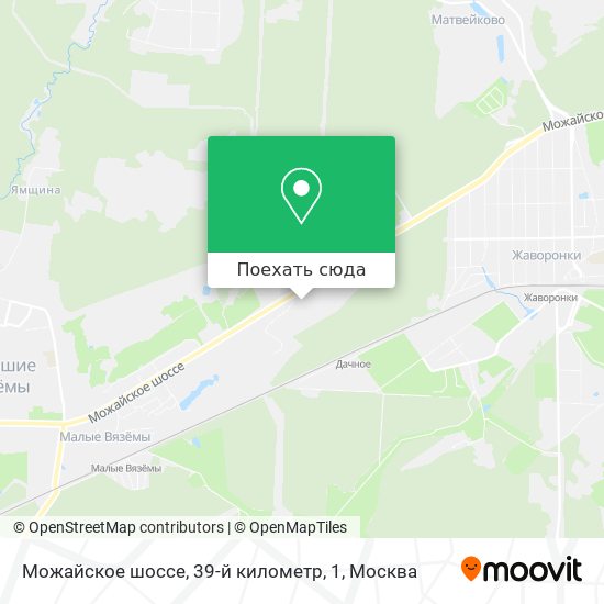 Карта Можайское шоссе, 39-й километр, 1