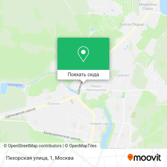 Карта Пехорская улица, 1