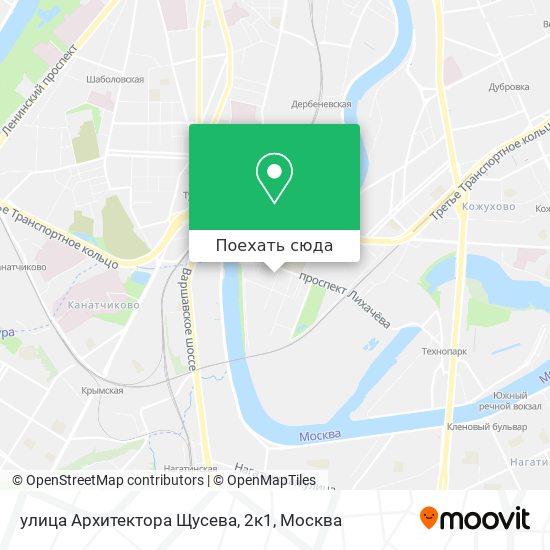 Карта улица Архитектора Щусева, 2к1