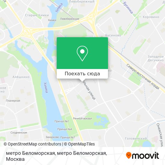 Карта метро Беломорская, метро Беломорская
