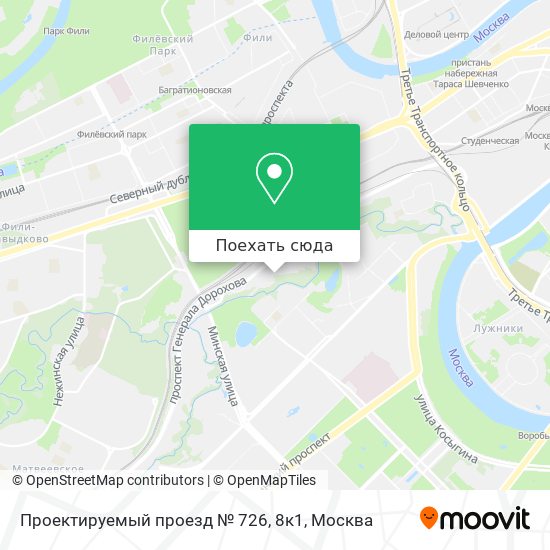 Карта Проектируемый проезд № 726, 8к1