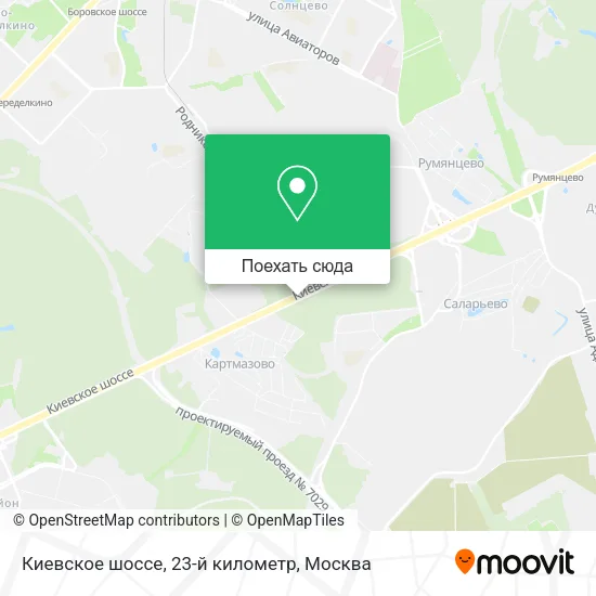 Карта Киевское шоссе, 23-й километр