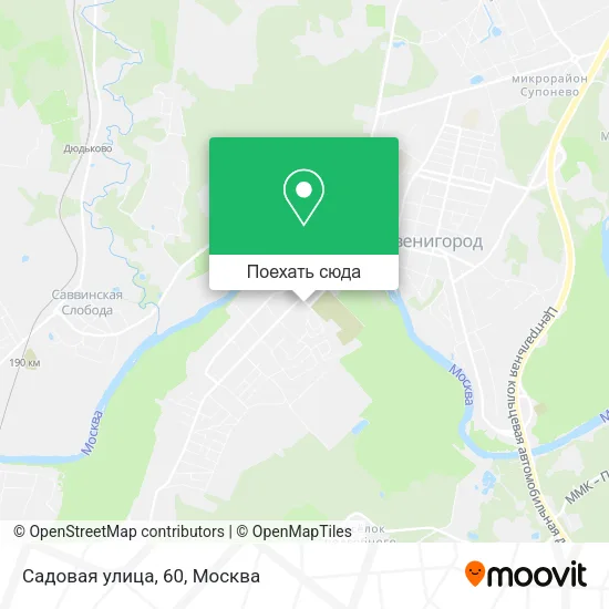 Карта Садовая улица, 60