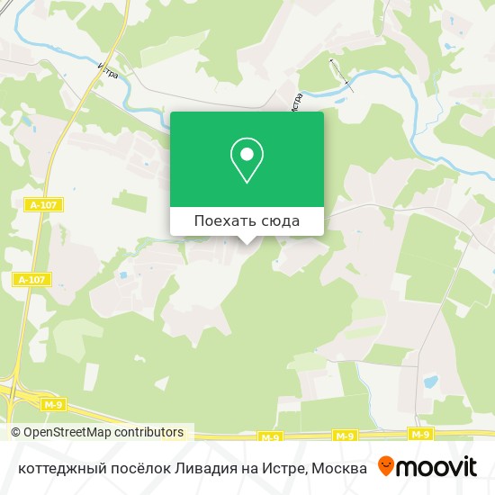 Карта коттеджный посёлок Ливадия на Истре