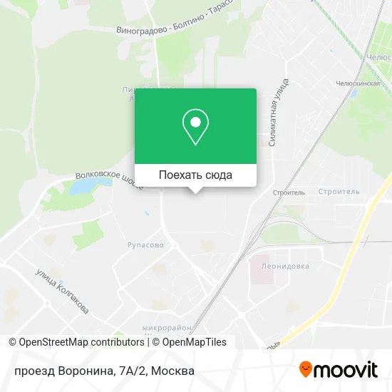 Карта проезд Воронина, 7А/2