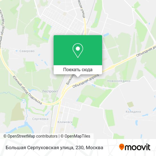 Карта Большая Серпуховская улица, 230