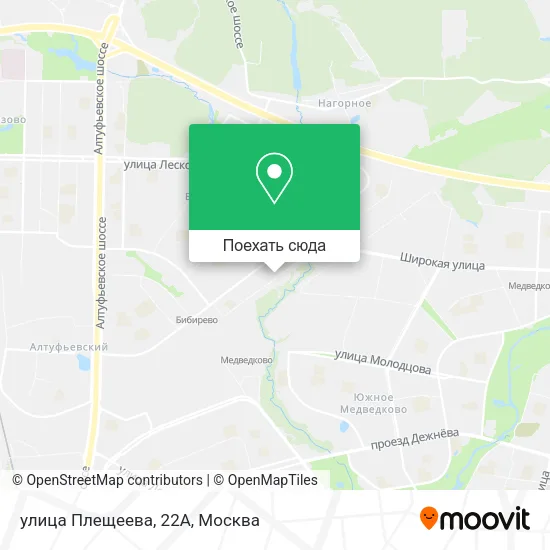 Карта улица Плещеева, 22А